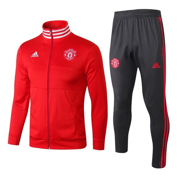 Survetement Football Manchester United 2018-19 Rouge Gris